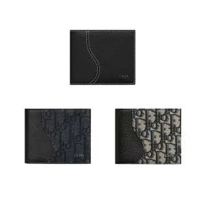 [DIOR]디올 새들 컴팩트 반지갑 블랙 151517105