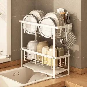 싱크대 식기건조대 슬림형 설거지 건조대 2단