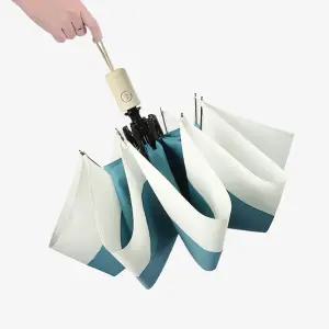 [1개+1개] 소다 3단 자동 우산 튼튼한 접이식 접는 자동 우산