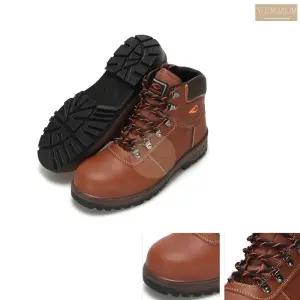 프로스펙스 목 있는 안전화 작업화 워커 신발 브라운 갈색 노가다 현장
