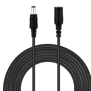 호환 DC 12V 전원 어댑터 연장 케이블 전선가리개 5.52.1mm 남성 여성 전원 코드 연장 와이어 1M 2M 3M 5M