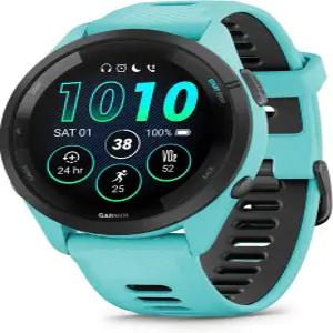 스마트워치 컬러풀 AMOLED 디스플레이 교육 지표 및 복구 인사이트 아쿠아 블랙을 실행하는 가민 포러너