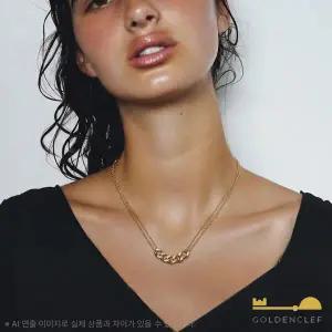 골든클레프 18K 커브 펜던트 목걸이