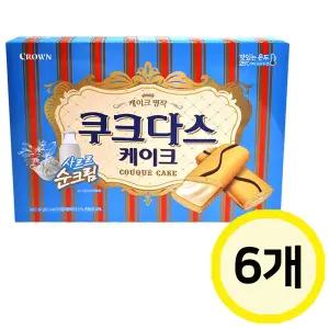 크라운 쿠키 간식 / 쿠크다스 케이크 154g X 6개
