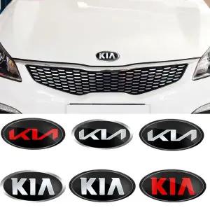 ABS 자동차 로고 배지 프론트 후드 엠블럼 리어 트렁크 장식 스티커 기아 스포티지 리오 K2 시드 카니발 모