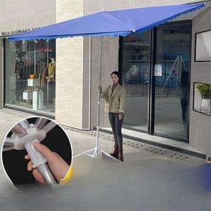 직사각형 하프 파라솔 그늘막 우산 옥상 갈비 어닝 카페 야외