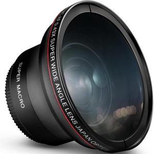 49/52/55/58MM 58mm 카메라 필터 0.43X HD 광각 렌즈 + 매크로 알루미늄 합금 DSLR 캐논 호환호환 EOS 70D/