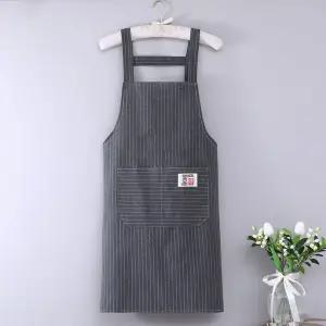 33 면 소재 맞춤핏 통기성 스트라이프 H 앞치마