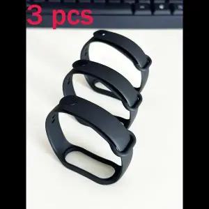 호환 미밴드 7 6 4 5 3 9용 3개입 샤오미 호환 미밴드 스트랩 실리콘 스포츠 교체용 손목밴드 스마트워치