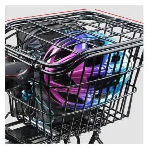 리어 바구니 자전거 뒷바스켓 철제랙 수납함 뒷좌석 짐받이 후면 캐리어 스틸 뚜껑