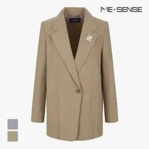 [미센스]브로치 장식 원버튼 자켓_JJ