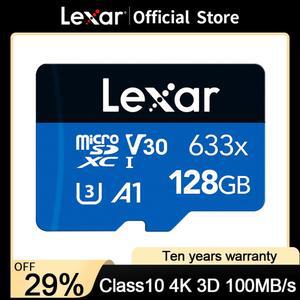 LEXAR MICRO SD A1 TF 32GB V10 휴대폰 플래시 64GB 512GB 메모리 캠코더 128GB 스포츠 CLASS10 지원