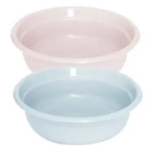 파스텔 컬러 세수 대야 - 대 37.5cm/플라스틱/세숫/세면/다용도/욕실/목욕탕/목욕/세탁/용/청소/캠핑/차박