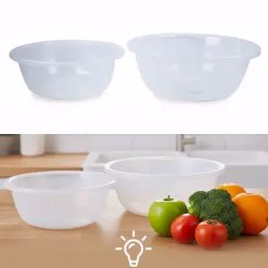 투명 주방 세척볼 야채 과일 담는대야 믹싱볼 다용도 바가지 중 대