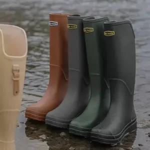 트렌디 남녀 롱 레인부츠 갯벌 작업 패션 텃밭 장화 레인부츠 농사장화