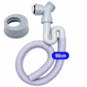 주방 싱크대 일체형 S트랩 + T트랩 + 90cm싱크호스 +악취방지캡 세트 / 주방 교체부품