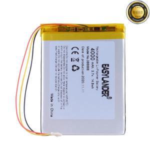 3와이어 386888 3.7V 4000MAH 폴리머 리튬 이온 배터리 Ror Onyx Book Ceasar 2 DARWIN 3456 전자책 Vasco