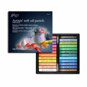 전문가용 오일 파스텔 24색 컬러 선명한펜펜슬 다꾸 한펜 부드러운 세트 미술재료 연필 베이비 용품