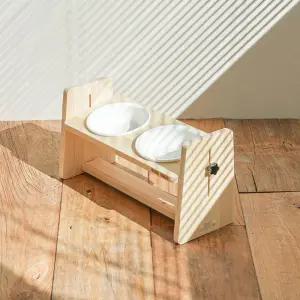 높이조절 원목 고양이 강아지 식탁세트식기 키우기 급식기 수기 급수기 식기 밥그릇