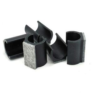 펠트 고무 가구 발 패드 미끄럼 방지 U자형 파이프 클램프 테이블 다리 커버 의자 바닥 보호 캡