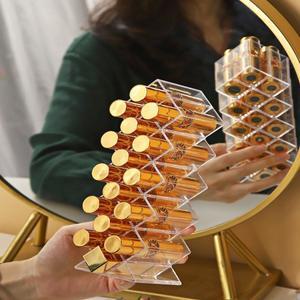 립스틱 보관함 데스크탑 투명 립글로스 디스플레이 랙 미니멀리스트 16칸