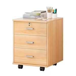 이동형 3단 단풍나무 데스크 1 하나하나 정리함 용 서랍 3 서랍장 우드자료장 원목 수랍장 사무실 도르래 패턴물