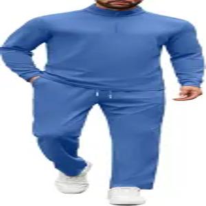 COOFANDY 남성 운동복 2피스 캐주얼 운동 트레이닝복 쿼터 집 풀오버 긴 소매 러닝 스포츠 의상