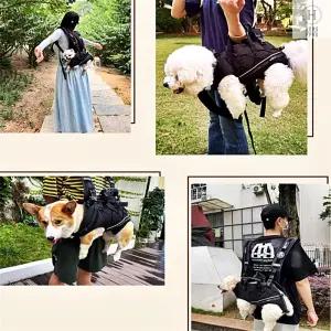 어깨안아픈 비숑 견주허리보호 견체공학 4-7KG 강아지 어부바 포대기 M