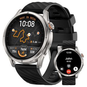 GPS가 장착된 남성용 KOSPET 매직 수면 음성 워치 스마트 추적기가 5ATM 어시스턴트 심박수 50일 피트니스 실버 방수 43인치 AMOLED 수명 배터리 R10