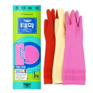 [제이프로젝]태화 고무장갑 꽃밴(L) x 10켤레 주방고무장갑 라텍스고무장갑