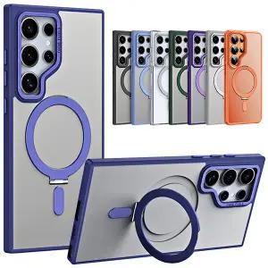 갤럭시S26 S25 S24 S23 플러스 울트라 맥세이프 링 거치대 하드 반투명 핸드폰 케이스