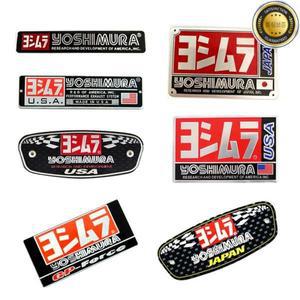 요시무라 미국 일본 혼다 야마하 스즈키 오토바이 배기 파이프 데칼 스티커 알루미늄 3D 내열성
