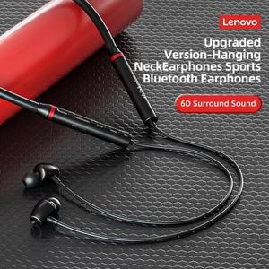 100%  Lenovo HE05X Bluetooth 5.0 이어폰 방수 무선 HIFI 사운드 마그네틱 넥 밴드 헤드셋 8H 스포츠 헤드