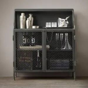 캐비닛 거실 서랍장 선반 빈티지 낮은 철제 수납장 베란다