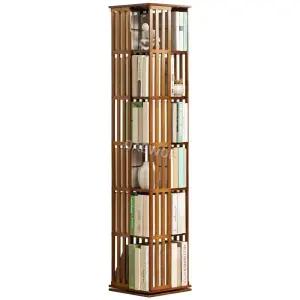 북트리 원색 책꽂이 6겹 스탠드형 인테리어 선반 책장 회전