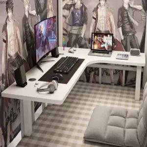 좌식 기역자 공구 책상 학생 코너 대학생 게이밍 ㄱ자형 테이블 ㄱ자 컴퓨터 낮은