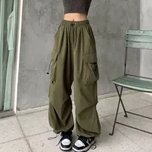 카고 스트링 와이드 팬츠 여성 캐주얼 스트릿 바지