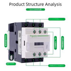 새로운 검정색 슈나이더 버전 LC1D18 AC 3극 LC1D09 접촉기 LC LC1D12
