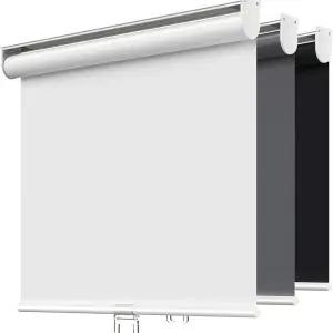 무선 롤러 쉐이드로 윈도우 룸 다크닝을 위한 암막 블라인드 스프링 시스템으로 롤업된 쉐이드 자외선 차단