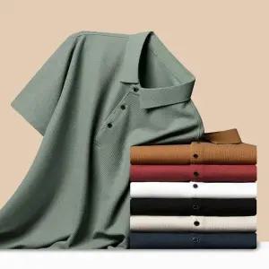 남성 반팔 카라 티 데일리 캐주얼 비즈니스 남성 카라 반팔 티 여름 라운딩