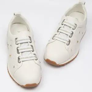 더힐슈즈 가죽 밴딩끈 여성여자 슬립온 운동화 스니커즈 4cm smp549