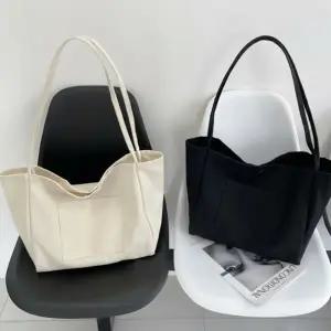 CCB420B여성 대형 캔버스 일상 숄더 토트백