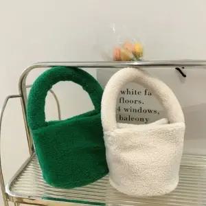 CCB420E여성용 귀여운 따뜻한 겨울 뽀글이 미니 토트백