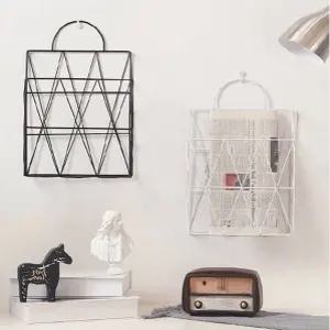 카페 거실 인테리어 벽걸이 매거진랙 철제 잡지꽂이 신문 거치대 북스탠드