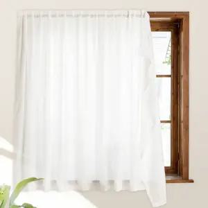 찍찍이 간편 설치 ?임 나비 주름 창문 커튼 햇빛 가리개 거실 가림막 3컬러 사이즈