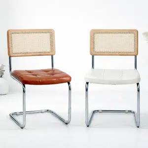 [피피포피]바터 라탄 가죽 의자 세스카 체어