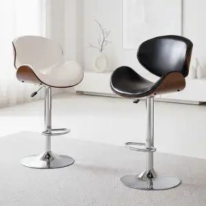 [피피포피]우드 원목 홈바의자 바체어 아일랜드식탁의자 높이조절 회전