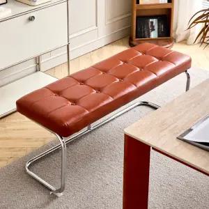 [피피포피]네핀 체어 긴의자 가죽 버튼 현관 식탁 벤치 대기의자