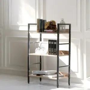 철제 우드 수납선반(책장겸용) 3단/4단/5단