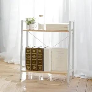 철제 우드 2단 선반